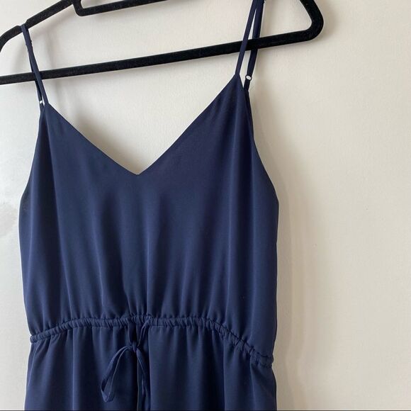 Aritiza-Babaton “Casimir” Navy Wrap Back Tie Mini Dress - Picture 5 of 11